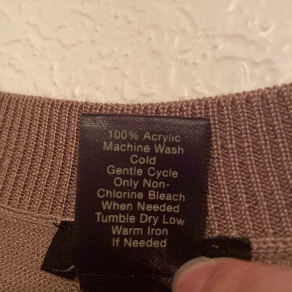 ANN TAYLOR Cream and Brown Sweater - S - Picture 5 of 8